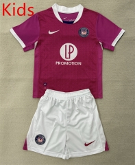 25-26 Toulouse FC Away Pink&Purple Kid/Youth Soccer Uniform-AY