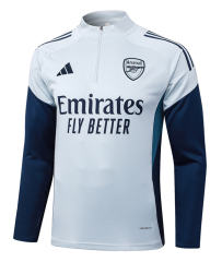 2025-2026 Arsenal Gray Thailand Soccer Tracksuit Top-815