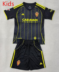 25-26 Real Zaragoza Away Black Kids/Youth Soccer Uniform-AY