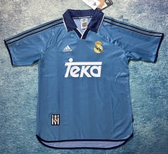 Retro 99-00 Real Madrid 2nd Away Blue Thailand Soccer Jersey AAA-6590
