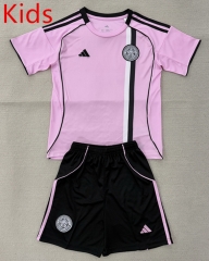 25-26 Leicester City 2nd Away Pink Kids/Youth Soccer Uniform-AY