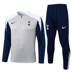 25-26 Tottenham Hotspur Light Gray Thailand Soccer Tracksuit-815