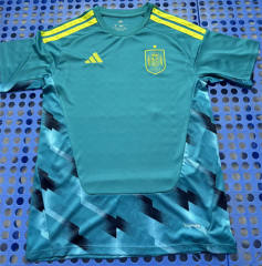 (S-4XL) 2026 World Cup Spain Goalkeeper Blue Thailand Soccer Jersey AAA-4124