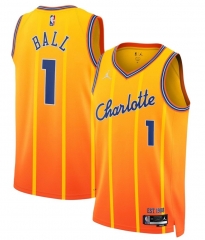 2026 City Version Charlotte Hornets Yellow #1 NBA Jersey-311