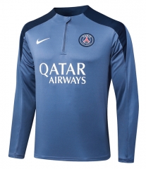 2025-26 Paris SG Gray Thailand Soccer Tracksuit Top-815
