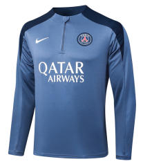 2025-26 Paris SG Gray Thailand Soccer Tracksuit Top-815