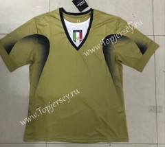Retro Version 2006 Italy Goalkeeper Gold Thailand Soccer Jersey AAA-SL