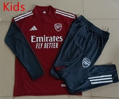 2025-2026 Arsenal Maroon Kids/Youth Soccer Tracksuit-815