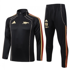 2025-2026 Retro Version Arsenal Black Thailand Soccer Tracksuit-815