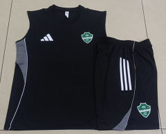 25-26 Al Ahli Saudi Black Thailand Soccer Vest Tracksuit-815