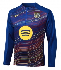 25-26 Barcelona Royal Colorful Blue Thailand Soccer Tracksuit Top-815