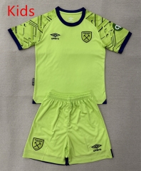 25-26 West Ham United Green Kids/Youth Soccer Uniform-AY