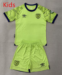 25-26 West Ham United Green Kids/Youth Soccer Uniform-AY