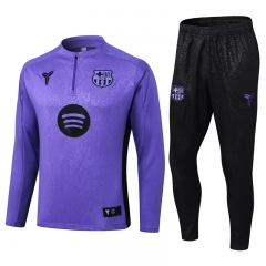 25-26 Barcelona Purple Thailand Soccer Tracksuit-411
