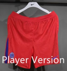 Player Version 25-26 Paris SG 2nd Away Red Thailand Soccer Shorts-4563