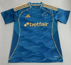 (S-4XL) 2025-26 Cruzeiro EC 2nd Away Blue Thailand Soccer Jersey AAA-908
