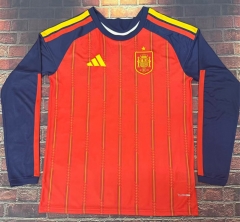 (S-4XL) 2026 World Cup Spain Home Red LS Thailand Soccer Jersey AAA-9409