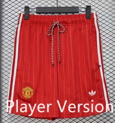 Player Version 25-26 Casual Version Manchester United Red Thailand Soccer Shorts-888