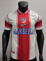 Retro Version 99-00 Club Atlético Madrid Home Red&White Thailand Soccer Jersey AAA-9662