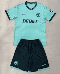 25-26 Wolverhampton Wanderers Away Green Blue Soccer Uniform-AY