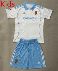 2025-2026 Real Zaragoza Home White Kids/Youth Soccer Uniform-AY