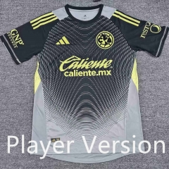 (S-4XL) Player Version 2025-2026 Club América Goalkeeper Grey&Black Thailand Soccer Jersey AAA-912