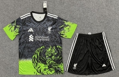 2025-2026 Special Version Liverpool Black&Green Soccer Uniform-6748