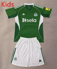 25-26 Newcastle United Away Green Kids/Youth Soccer Uniform-AY