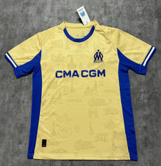 (S-4XL) 25-26 Olympique de Marseille 3rd Away Yellow Thailand Soccer Jersey AAA-4506