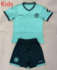 25-26 Wolverhampton Wanderers Away Green Kid/Youth Soccer Uniform-AY