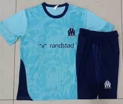25-26 Olympique de Marseille Light Green Short-sleeved Thailand Soccer Tracksuit-815