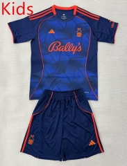 25-26 Nottingham Forest 2nd Away Royal Blue Kids/Youth Soccer Uniform-AY