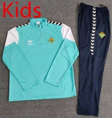 25-26 Real Betis Light Blue Kids/Youth Soccer Tracksuit -4692