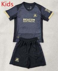 25-26 Plymouth Argyle F.C. Away Black&Gray Kid/Youth Soccer Uniform-AY