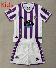 2025-2026 Real Valladolid Home Purple&White Kid/Youth Soccer Uniform-AY