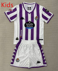 2025-2026 Real Valladolid Home Purple&White Kid/Youth Soccer Uniform-AY