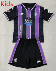 2025-2026 Real Valladolid Away Black&Purple Kid/Youth Soccer Uniform-AY