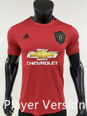 Player Version 19-20 Retro Version Manchester United Home Red Thailand Soccer Jersey AAA-0871