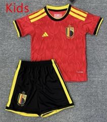 26-27 Belgium Home Red Kids/Youth Soccer Uniform-2483