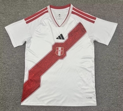 (S-4XL) 26-27 Peru Home White Thailand Soccer Jersey AAA-512