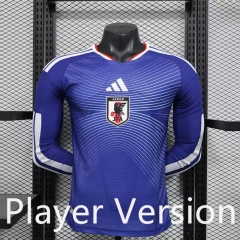 Player Version 26-27 Japan Home Blue LS Thailand Soccer Jersey AAA-888