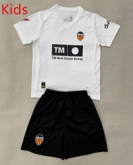25-26 Valencia Home White Kids/Youth Soccer Uniform-AY