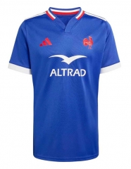 (S-5XL) 2026 France Home Blue Thailand Rugby Shirt