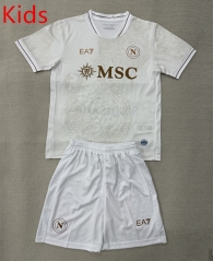 25-26 Napoli Away White Kids/Youth Soccer Uniform-AY