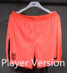 Player Version 25-26 Barcelona 2nd Away Orange Thailand Soccer Shorts-4563