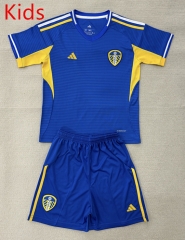 2025-2026 Leeds United Away Blue Kids/Youth Soccer Uniform-AY