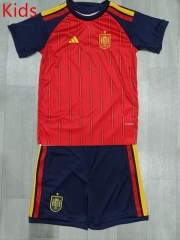 26-27 Spain Home Red Kids/Youth Soccer Uniform