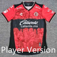 (S-4XL) Player Version 2025-2026  Correct Version Club Tijuana Home Red Thailand Soccer Jersey AAA-912