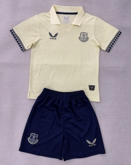 25-26 Everton Away Light Yellow Kids/Youth Soccer Uniform-AY