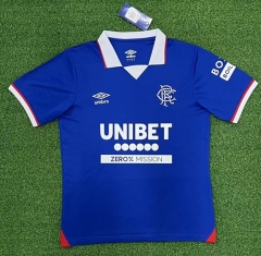 (S-4XL) 25-26 Rangers Football Club Home Blue Thailand Soccer Jersey AAA-403